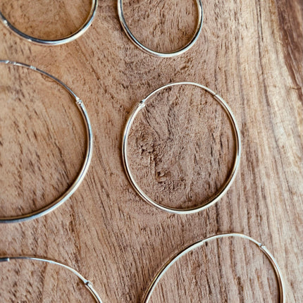 Sterling Silver 925 Clicker Hoops / Pure Silver Earrings / Dainty / Ethnic Boho Bohemian Marriage Bridal Jewelry Hippie Hiphop Festival