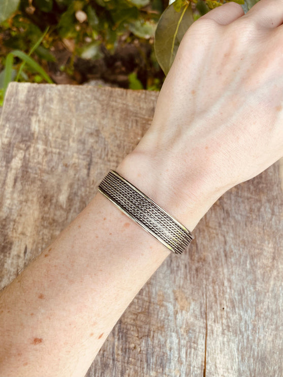 Silver Cuff Bracelet / Boho / Ethnic / Rustic / Bohemian / Hippie / Gypsy / Jewellery / Adjustable