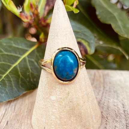 Bague Lapis Lazuli & Laiton / Ethnique / Bohème / Rustique / Festival / Hippie / Tribal / Gypsy / Boho