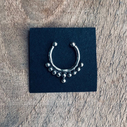 Septum Hoop Sterling Silver 925 ,Fake Septum Jewelry, Septum Hoop, Daith Earring, Ethnic Jewellery, Boho, Hypoallegernic