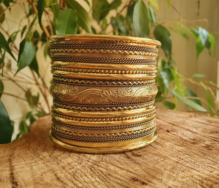 Large Brass Cuff Bracelet / Tribal / Mens Bracelet / Boho / Ethnic / Rustic / Bohemian / Hippie / Gypsy / Jewellery / Mens jewelery