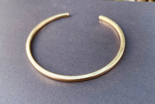 Minimalist Simple Brass Bangle, Elegant Gold Bangle for Her, Stacking Bracelets