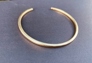 Minimalist Simple Brass Bangle, Elegant Gold Bangle for Her, Stacking Bracelets