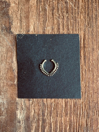 Septum Hoop Sterling Silver 925 ,Fake Septum Jewelry, Septum Hoop, Daith Earring, Ethnic Jewellery, Boho, Hypoallegernic
