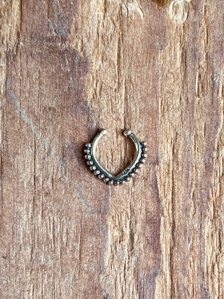 Septum Hoop Sterling Silver 925 ,Fake Septum Jewelry, Septum Hoop, Daith Earring, Ethnic Jewellery, Boho, Hypoallegernic