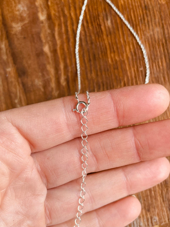 Sterling Silver Chain Necklace Adjustable / Delicate / Dainty Jewelery / Modern / Contemporary jewellery / Boho style