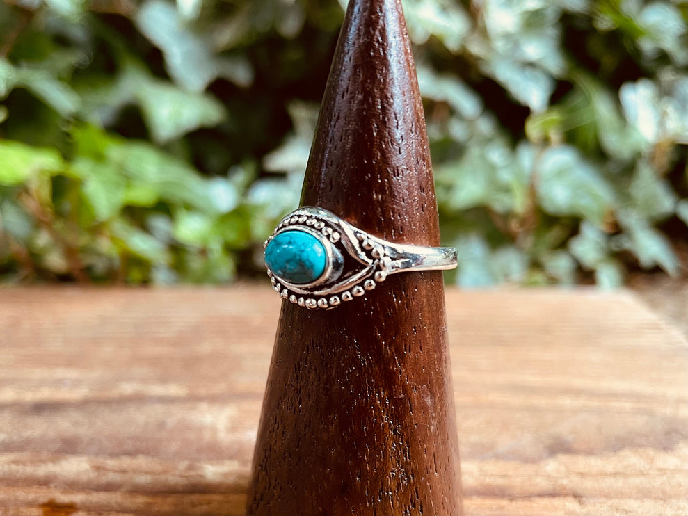 Evil Eye Silver Ring Turquoise / Protection / Boho / Bohemian / Psy / Rustic / Tribal / Gypsy / Festival / Healing / Festival