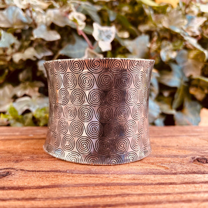 Large Geometric Silver Bracelet Cuff / Contemporary / Modern / Boho / Ethnic / Rustic / Bohemian / Gypsy / Jewellery / Mens jewelery