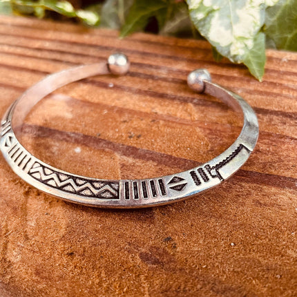 African Silver Bracelet / Tuareg Jewelry / Cuff / Boho / Ethnic / Costume / Bohemian / Medieval / Gypsy / Geometric /