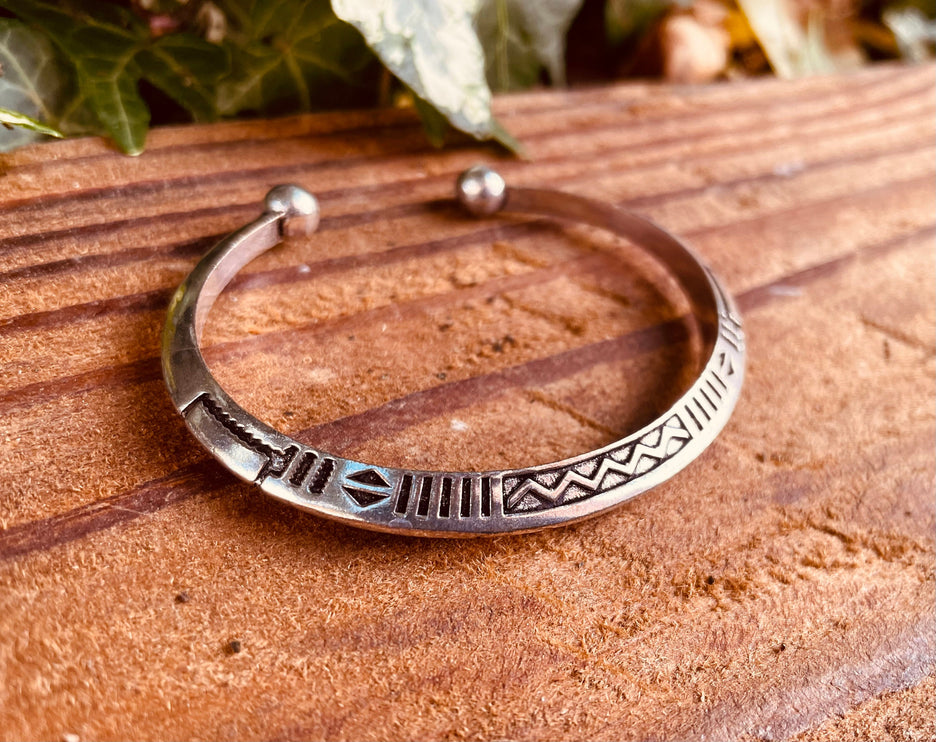 African Silver Bracelet / Tuareg Jewelry / Cuff / Boho / Ethnic / Costume / Bohemian / Medieval / Gypsy / Geometric /