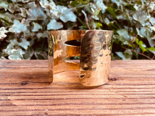 Large Hammered Bracelet Geometric Cuff Brass / Contemporary / Modern / Boho / Ethnic / Rustic / Bohemian / Hippie / Gypsy / Jewellery
