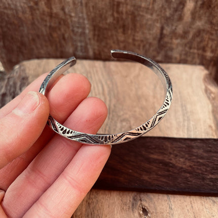 Aztec Silver Bracelet / Tuareg Jewelry / Cuff / Unisex / Boho / Ethnic / Rustic / Bohemian / Hippie / Gypsy / Geometric /