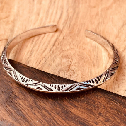 Aztec Silver Bracelet / Tuareg Jewelry / Cuff / Unisex / Boho / Ethnic / Rustic / Bohemian / Hippie / Gypsy / Geometric /