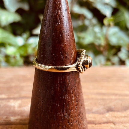 Evil Eye Ring Tiger's Eye Brass / Protection / Boho / Bohemian / Psy / Rustic / Tribal / Gypsy / Festival / Healing / Festival