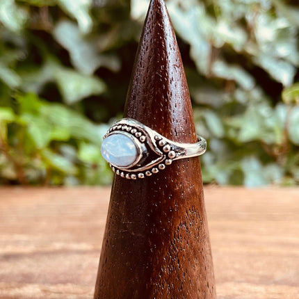 Evil Eye Silver Ring Moonstone / Protection / Boho / Bohemian / Psy / Rustic / Tribal / Gypsy / Festival / Healing / Festival