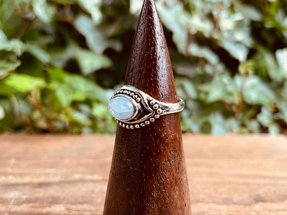 Evil Eye Silver Ring Moonstone / Protection / Boho / Bohemian / Psy / Rustic / Tribal / Gypsy / Festival / Healing / Festival