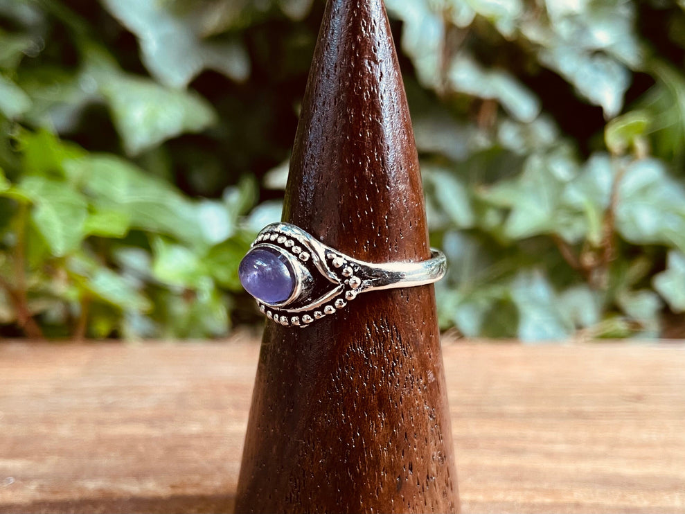 Evil Eye Silver Ring Amethyst / Protection / Boho / Bohemian / Psy / Rustic / Tribal / Gypsy / Festival / Healing / Festival