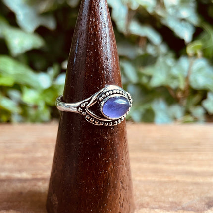 Evil Eye Silver Ring Amethyst / Protection / Boho / Bohemian / Psy / Rustic / Tribal / Gypsy / Festival / Healing / Festival