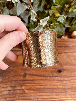 Large Geometric Brass Bracelet Cuff / Contemporary / Modern / Boho / Ethnic / Rustic / Bohemian / Hippie / Gypsy / Jewellery / Mens jewelery