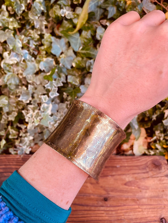 Large Geometric Brass Bracelet Cuff / Contemporary / Modern / Boho / Ethnic / Rustic / Bohemian / Hippie / Gypsy / Jewellery / Mens jewelery