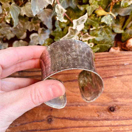 Large Geometric Silver Bracelet Cuff / Contemporary / Modern / Boho / Ethnic / Rustic / Bohemian / Gypsy / Jewellery / Mens jewelery