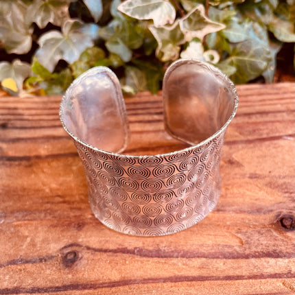 Large Geometric Silver Bracelet Cuff / Contemporary / Modern / Boho / Ethnic / Rustic / Bohemian / Gypsy / Jewellery / Mens jewelery