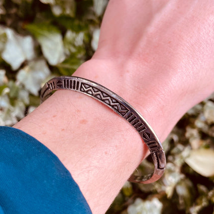 African Silver Bracelet / Tuareg Jewelry / Cuff / Boho / Ethnic / Costume / Bohemian / Medieval / Gypsy / Geometric /