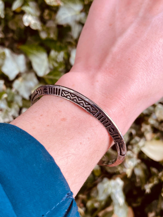 African Silver Bracelet / Tuareg Jewelry / Cuff / Boho / Ethnic / Costume / Bohemian / Medieval / Gypsy / Geometric /