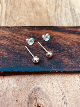 Sterling Silver Ball Studs Multi Size / Everyday Earrings / Hypoallergenic / Minimalist / Contemporary Jewellery