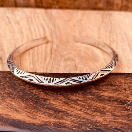 Aztec Silver Bracelet / Tuareg Jewelry / Cuff / Unisex / Boho / Ethnic / Rustic / Bohemian / Hippie / Gypsy / Geometric /