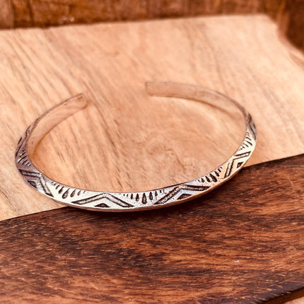 Aztec Silver Bracelet / Tuareg Jewelry / Cuff / Unisex / Boho / Ethnic / Rustic / Bohemian / Hippie / Gypsy / Geometric /