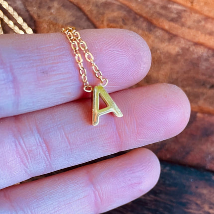 Gold Initial Necklace / Custom Letter Necklaces / Personalized Gifts / Name Jewellery / Gift for Her / Dainty / Stainless Steel / Modern