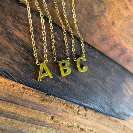 Gold Initial Necklace / Custom Letter Necklaces / Personalized Gifts / Name Jewellery / Gift for Her / Dainty / Stainless Steel / Modern