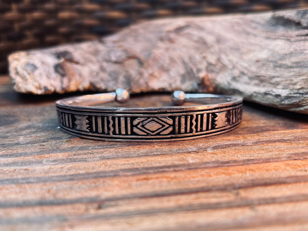 Tuareg Silver Bracelet / Tuareg Jewelry / Morrocan / Unisex / Boho / Ethnic / Rustic / Bohemian / Hippie / Gypsy / Geometric /