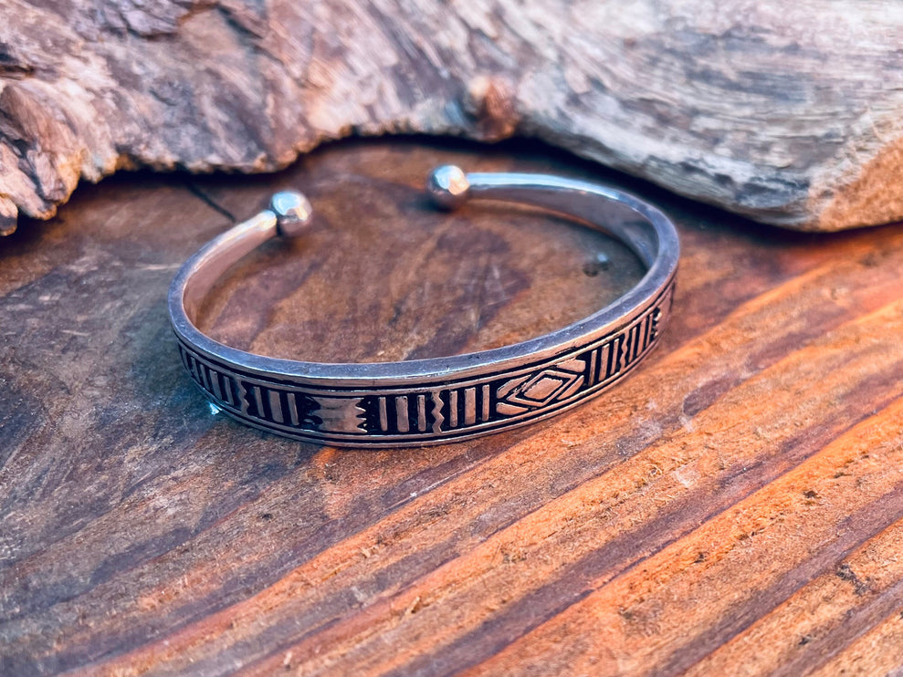 Tuareg Silver Bracelet / Tuareg Jewelry / Morrocan / Unisex / Boho / Ethnic / Rustic / Bohemian / Hippie / Gypsy / Geometric /