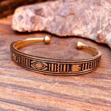 Tuareg Brass Bracelet / Tuareg Jewelry / Morrocan / Unisex / Boho / Ethnic / Rustic / Bohemian / Hippie / Gypsy / Geometric /