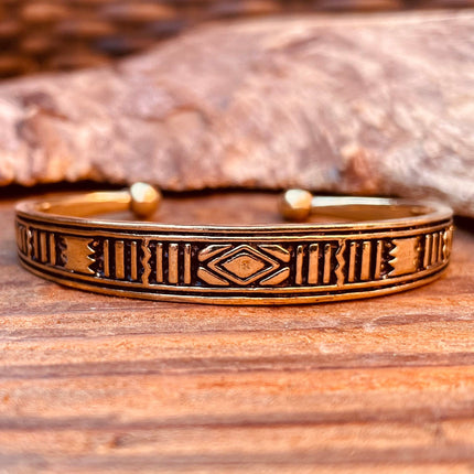 Tuareg Brass Bracelet / Tuareg Jewelry / Morrocan / Unisex / Boho / Ethnic / Rustic / Bohemian / Hippie / Gypsy / Geometric /