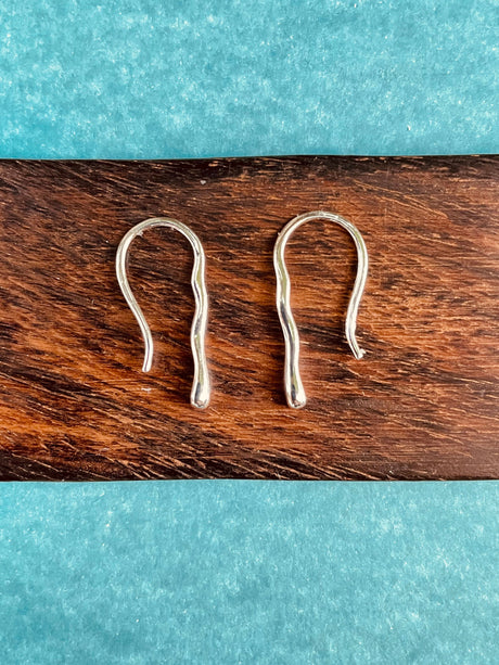 Minimalist Sterling Silver Earrings Dainty Modern Jewellery / Chic Boho Classic Bohemian Chic Gypsy Spiral Hippie Festival Tribal style