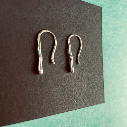 Minimalist Sterling Silver Earrings Dainty Modern Jewellery / Chic Boho Classic Bohemian Chic Gypsy Spiral Hippie Festival Tribal style