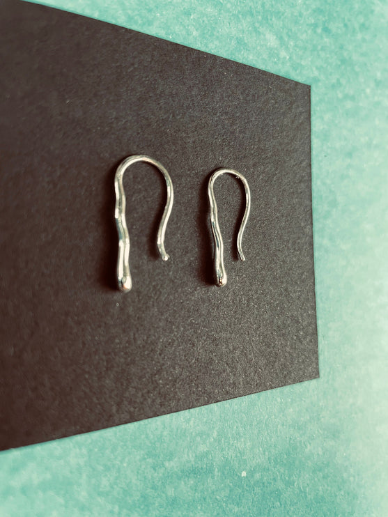 Minimalist Sterling Silver Earrings Dainty Modern Jewellery / Chic Boho Classic Bohemian Chic Gypsy Spiral Hippie Festival Tribal style