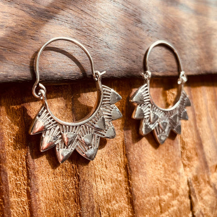 Silver Boho Earrings / Boho Jewelery / Bohemian Look / Festival Fashion / Yoga / Gypsy / Rustic / Tribal Jewellery / Indian Design