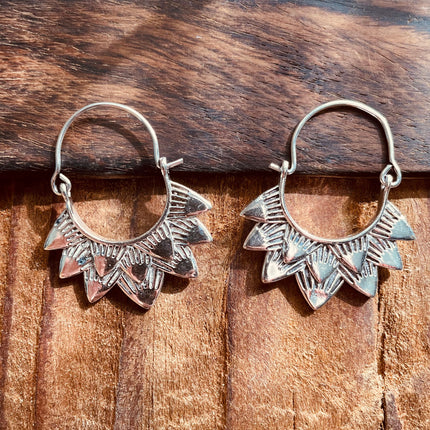 Silver Boho Earrings / Boho Jewelery / Bohemian Look / Festival Fashion / Yoga / Gypsy / Rustic / Tribal Jewellery / Indian Design
