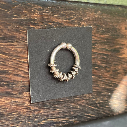 Septum Hoop Sterling Silver 925 ,Fake Septum Jewelry, Septum Hoop, Daith Earring, Ethnic Jewellery, Boho, Hypoallegernic