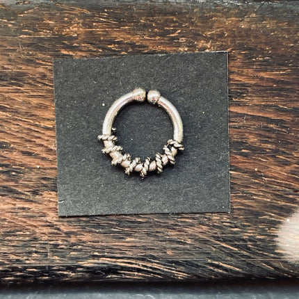 Septum Hoop Sterling Silver 925 ,Fake Septum Jewelry, Septum Hoop, Daith Earring, Ethnic Jewellery, Boho, Hypoallegernic