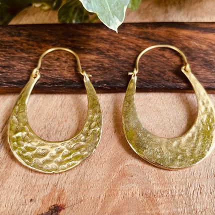 Gold Boho Earrings / Boho Jewelery / Bohemian Look / Festival Fashion / Yoga / Gypsy / Rustic / Tribal Jewellery / Indian Design