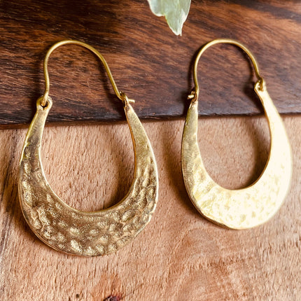 Gold Boho Earrings / Boho Jewelery / Bohemian Look / Festival Fashion / Yoga / Gypsy / Rustic / Tribal Jewellery / Indian Design