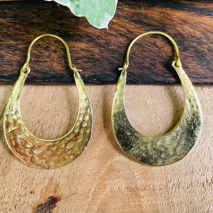 Gold Boho Earrings / Boho Jewelery / Bohemian Look / Festival Fashion / Yoga / Gypsy / Rustic / Tribal Jewellery / Indian Design