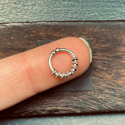 Septum Hoop Sterling Silver 925 ,Fake Septum Jewelry, Septum Hoop, Daith Earring, Ethnic Jewellery, Boho, Hypoallegernic