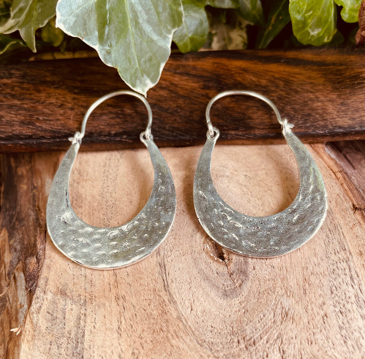 Silver Boho Earrings / Boho Jewelery / Bohemian Look / Festival Fashion / Yoga / Gypsy / Rustic / Tribal Jewellery / Indian Design