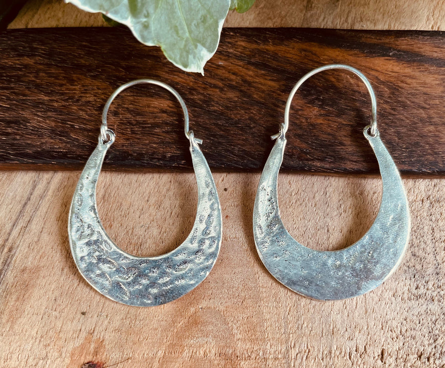 Silver Boho Earrings / Boho Jewelery / Bohemian Look / Festival Fashion / Yoga / Gypsy / Rustic / Tribal Jewellery / Indian Design